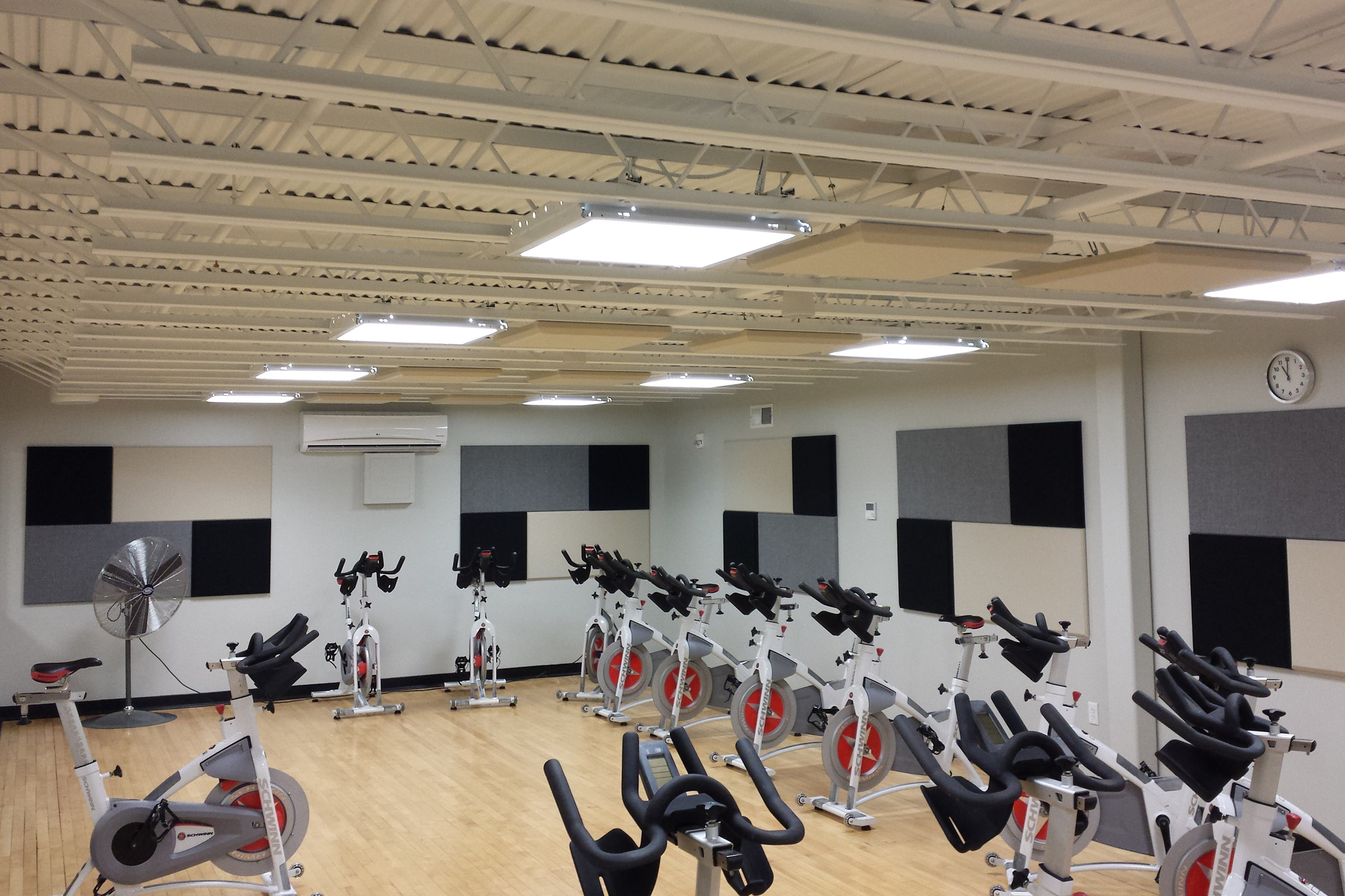 Primacoustic Broadway Wall Panels in a Gym