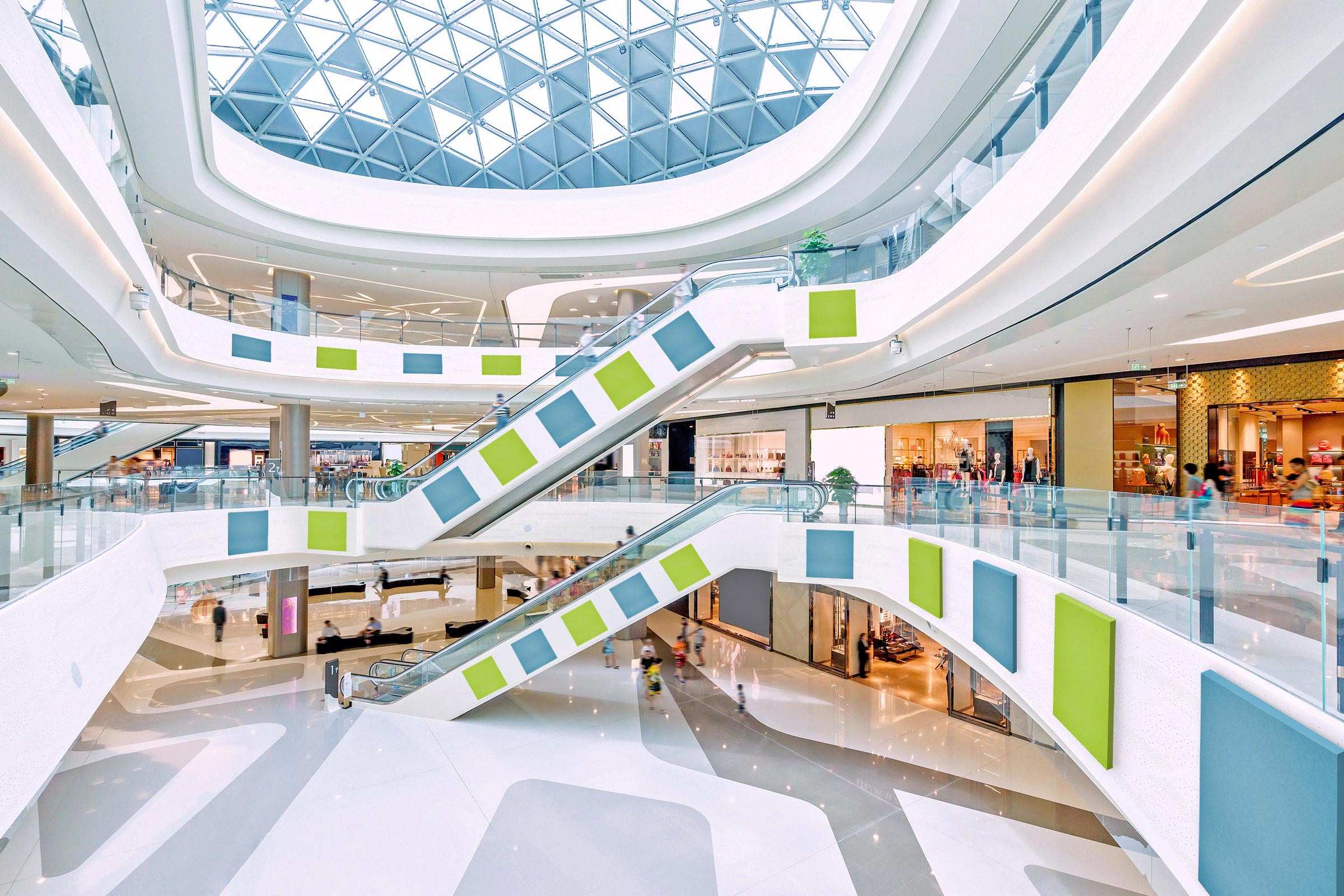 EcoScapes Acoustic Panels in a Mall