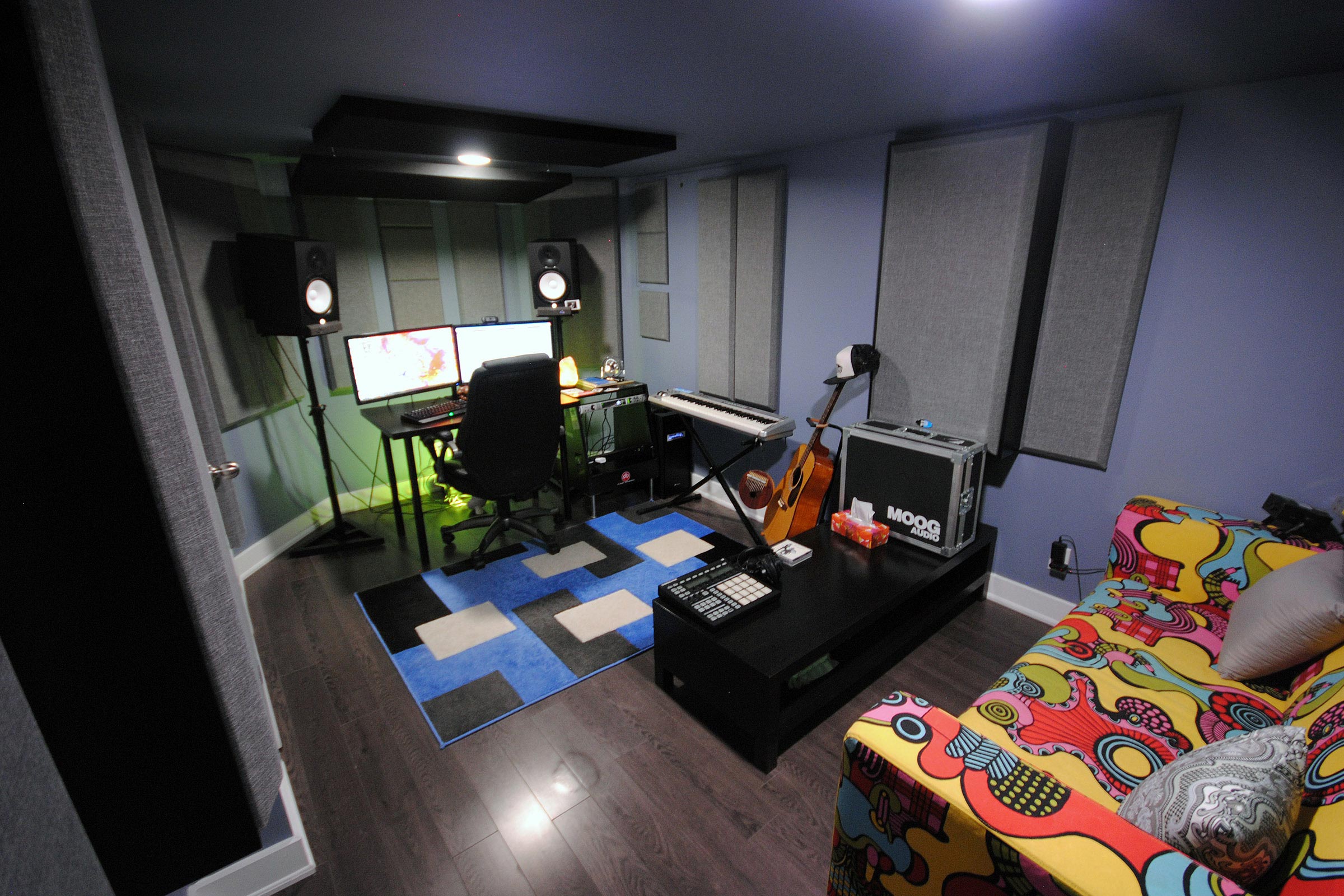 Primacoustic FullTrap Bass Trap in a Recording Studio
