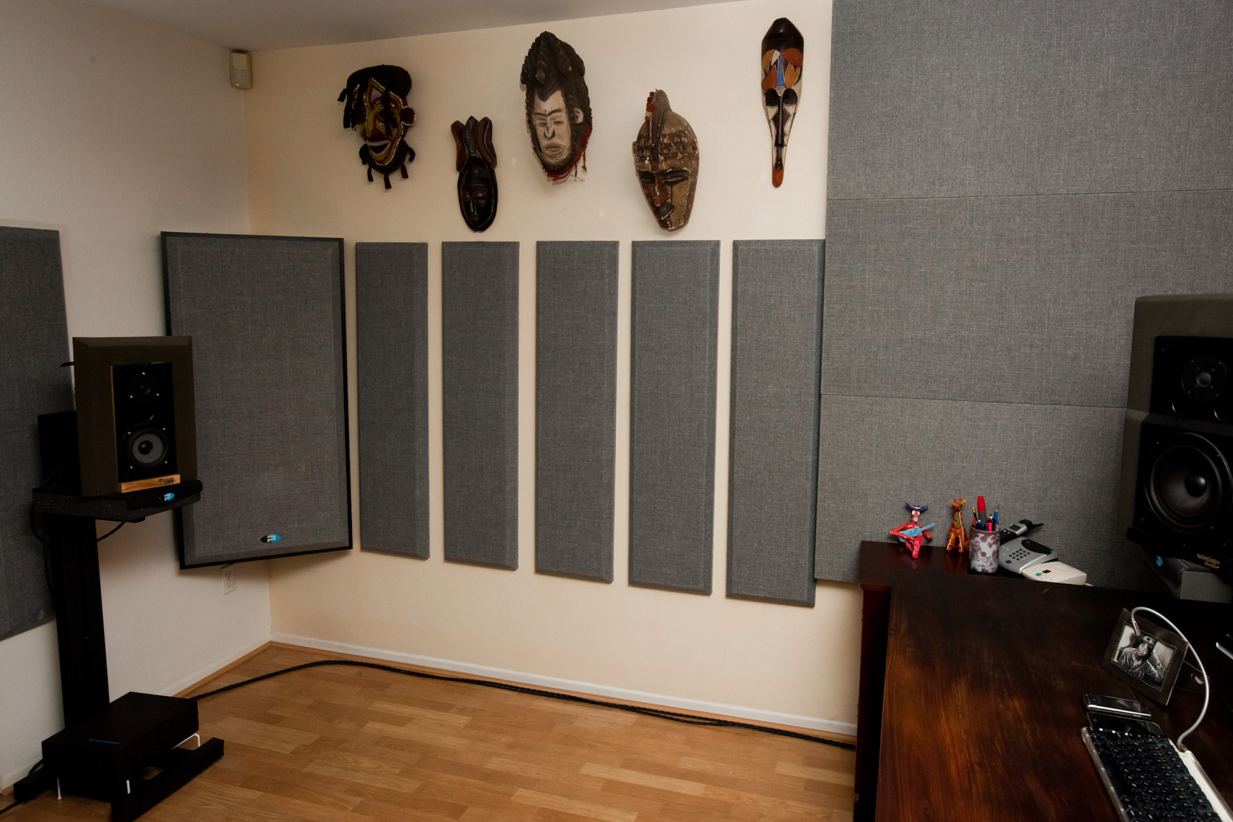 Primacoustic MaxTrap Bass Trap in a recording studio