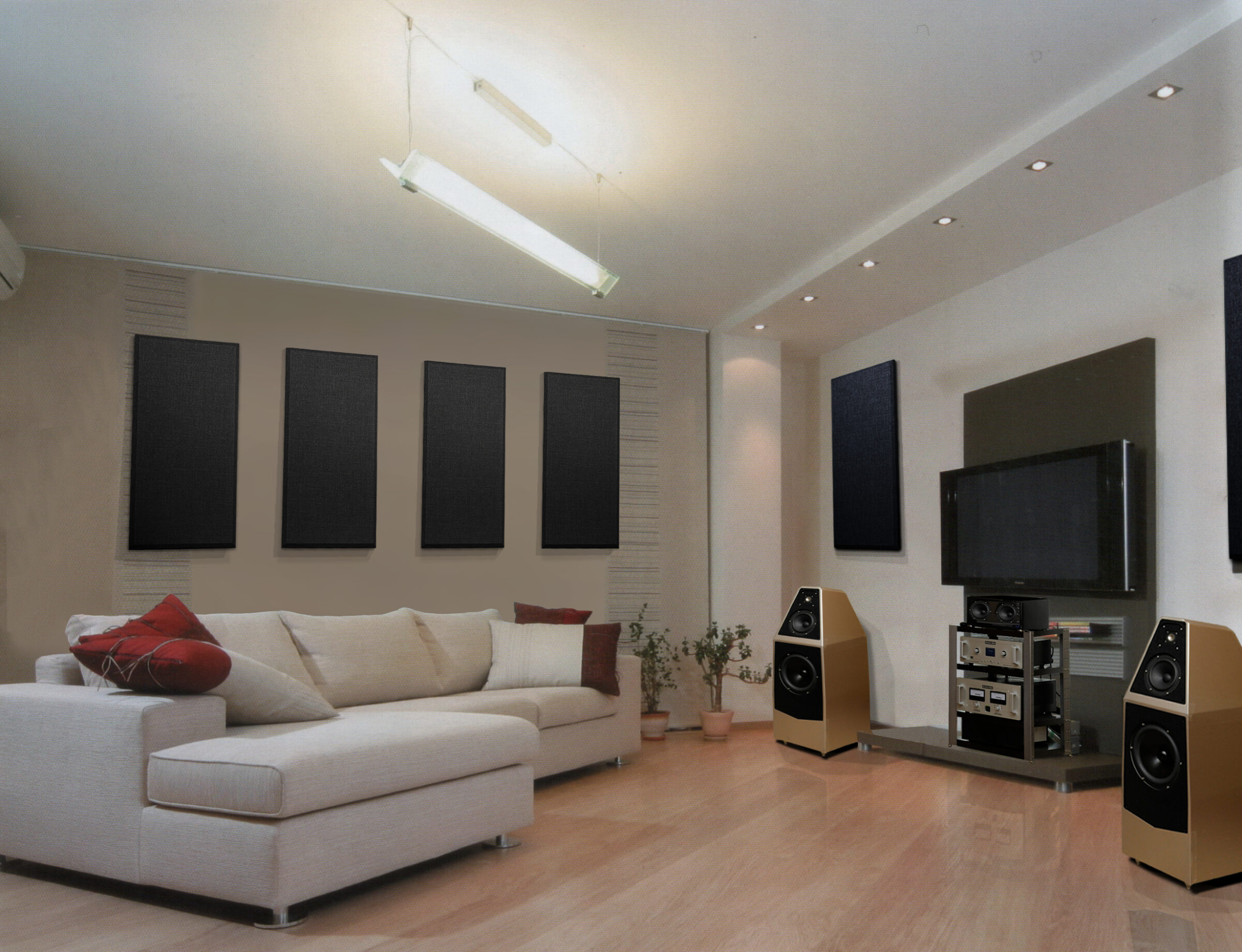 Hifi Room Big Couch Speakers Pic