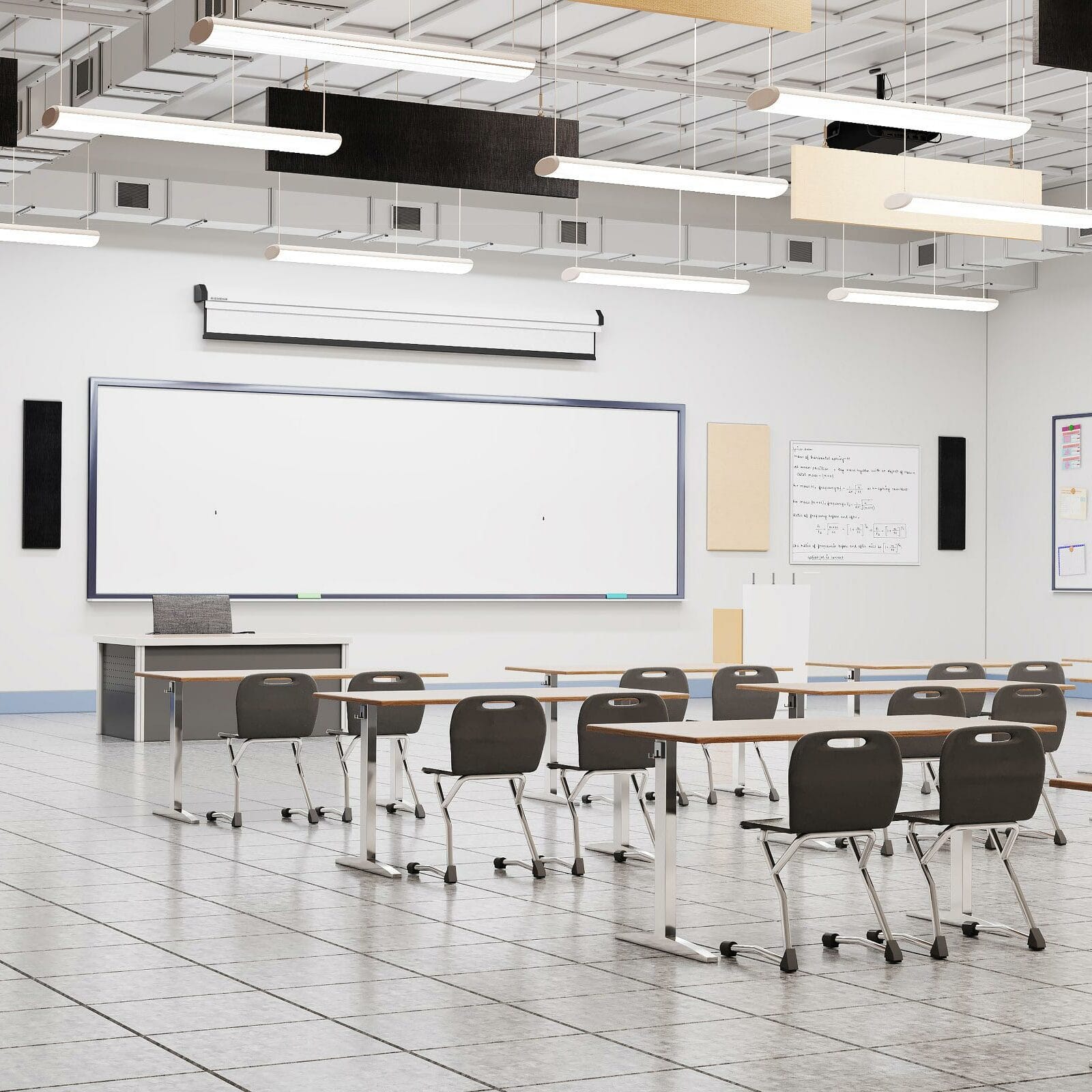 Primacoustic Baffles in a classroom