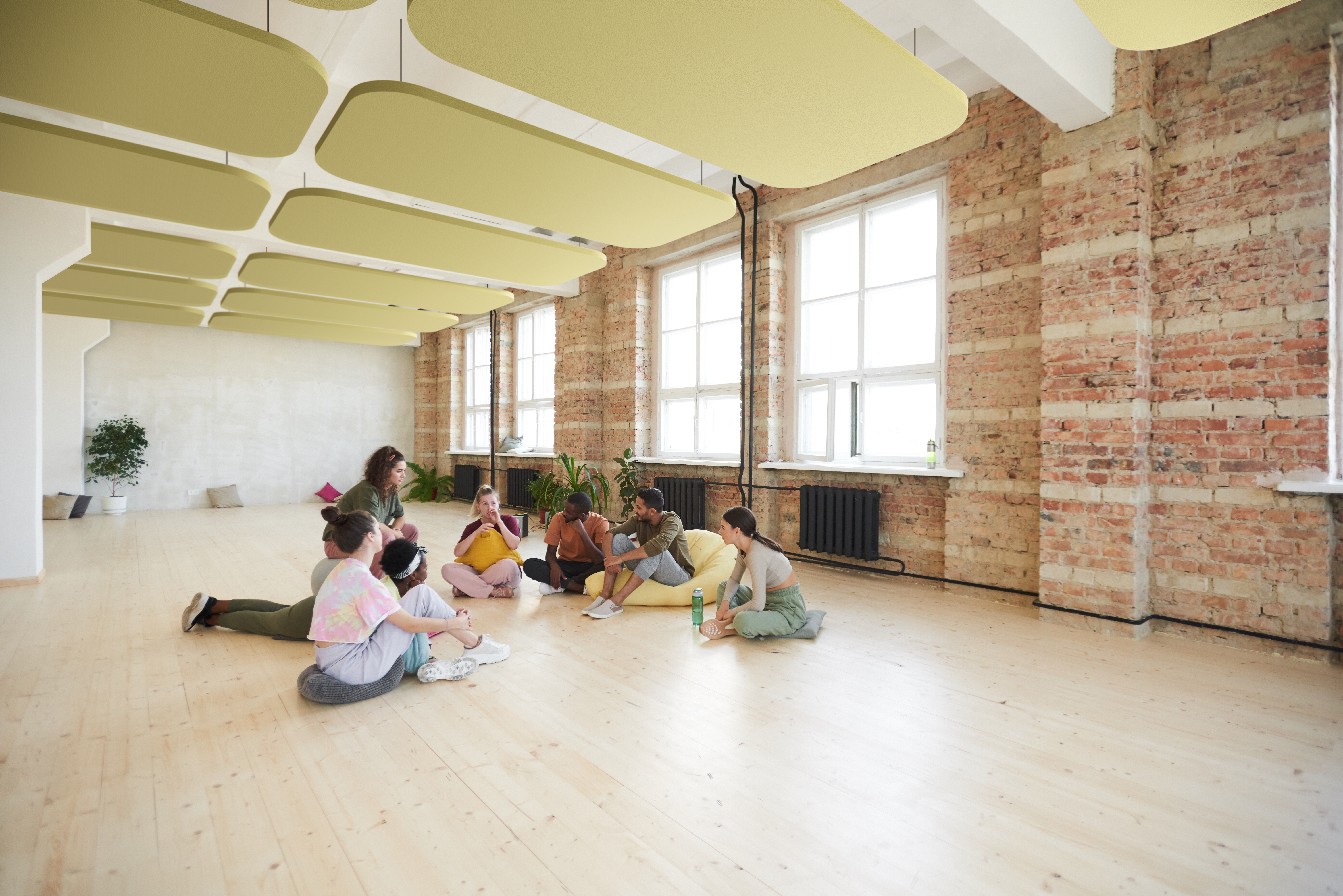 Clouds Custom Commertial Yoga Space Position Guide