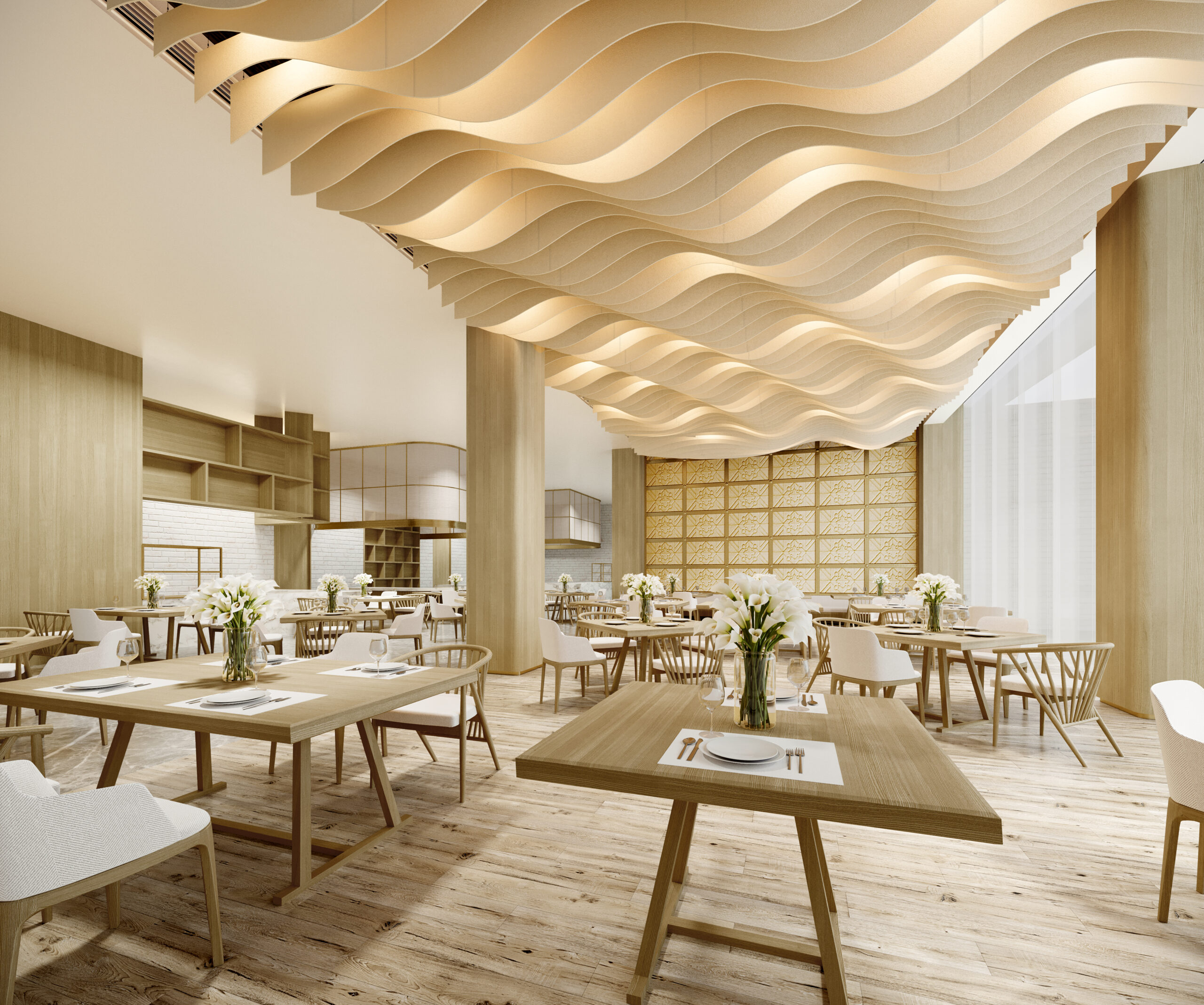 Archadia Wave Baffle Restaurant