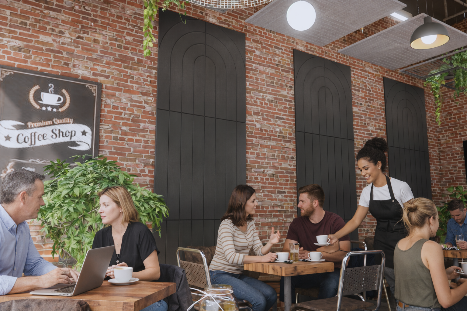 Cafe Carved Panels People